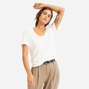 Everlane White Air Scoop Neck Tee - Size M